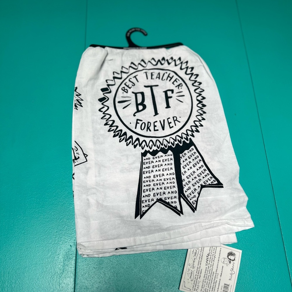 5/$20 best teacher forever towel